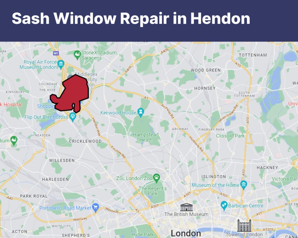 Sash window repair in Hendon