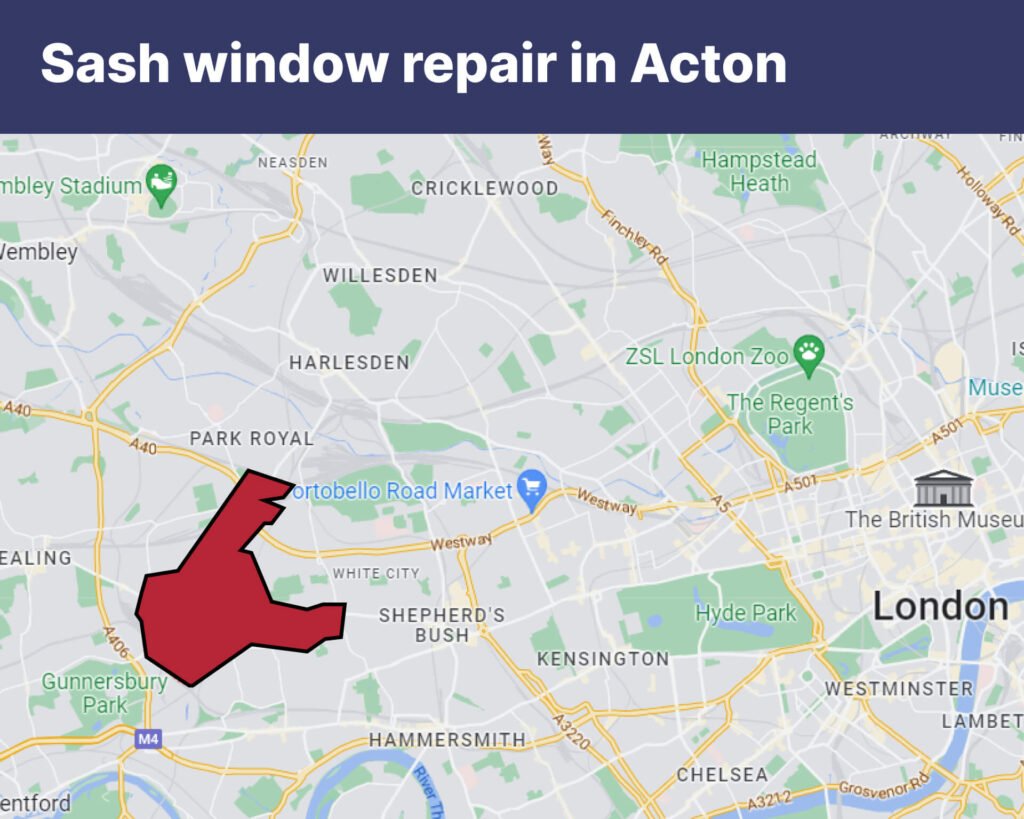 Sash windows repair in Acton