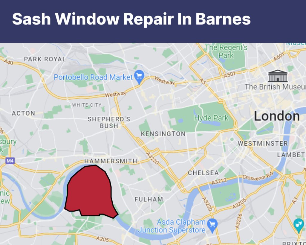 Sash window repair in Barnes
