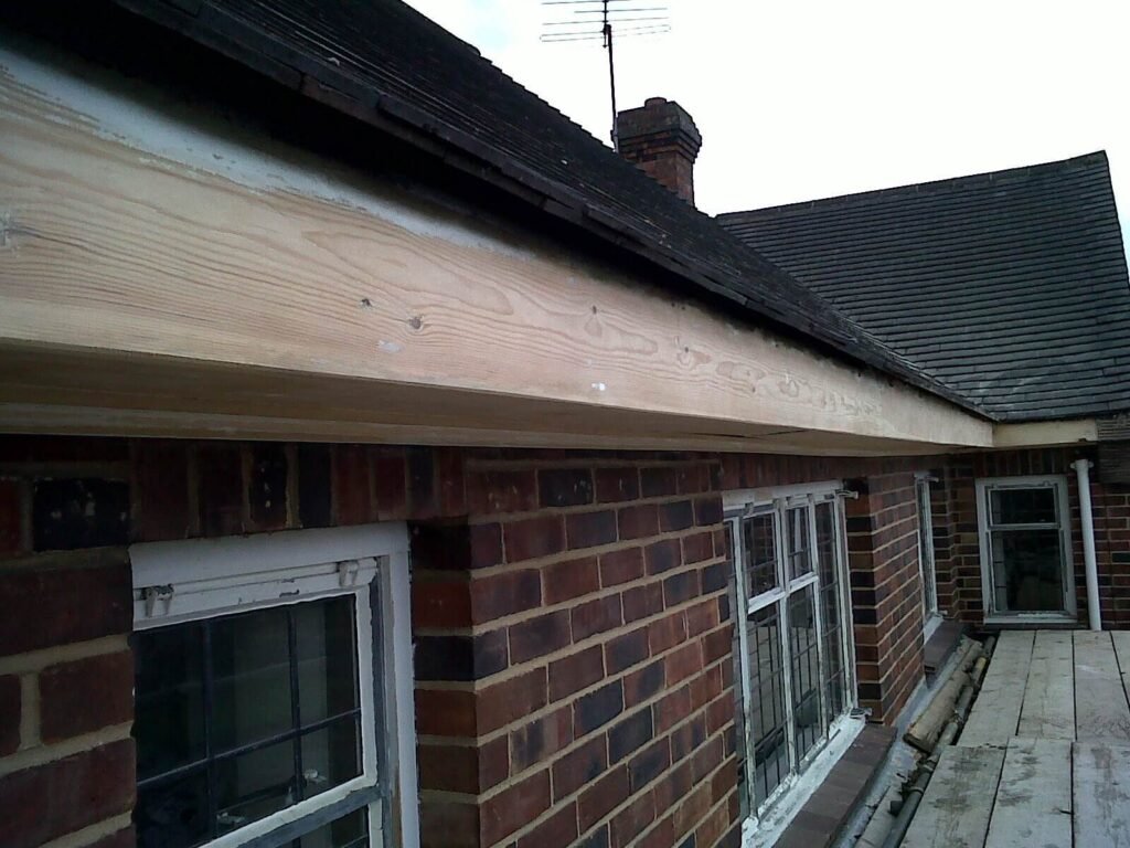 fascia and soffits sanded 